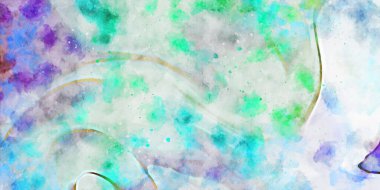 Kova desenli illüstrasyon. Çağdaş ve modern doku. Soyut renk boyama arka planı. Yaratıcı ve sanatsal duvar kağıdı. Fırçalanmış şekilleri ve lekeleri olan sanatsal duvar..