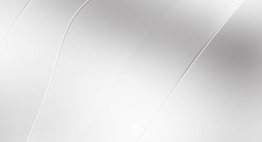 3 boyutlu illüstrasyon. Beyaz kıvrımlı yüzey. Lüks dokuma duvar kağıdı. Zarif bir zemin. Soyut fütüristik geçmiş. Minimalist geometrik kapak tasarımı. Çarpık beyaz çizgiler.