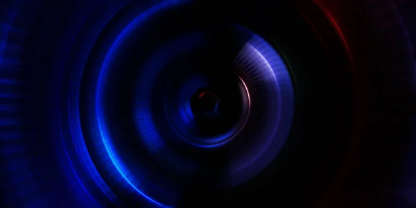 Menyalakan Lampu Neon Berputar Templat Desain Presentasi Glossy Konsep Kamera — Stok Foto