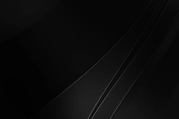 Schwarze Geschwungene Musteroberfläche Illustration Abstrakter Futuristischer Hintergrund Minimalistisches Geometrisches Cover — Stockfoto