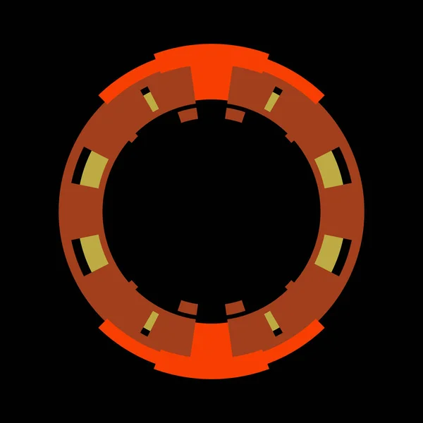 Футуристичний Елемент Кругового Інтерфейсу Абстрактне Коло Геометричного Фону Графічна Ілюстрація — стокове фото