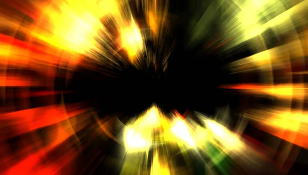 Espectacular Espectáculo Luces Explosión Colorida Vibrante Partículas Con Rayos Luz — Foto de Stock