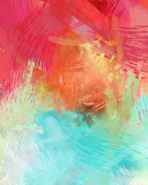 Rough Brushstrokes Abstract Background Brush Painting Color Strokes Paint Unique — Stock Photo, Image