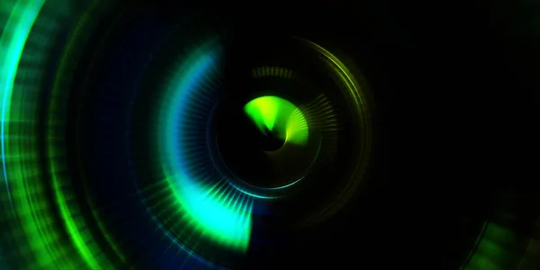 Gloeiende Neon Draaiende Lichten Glanzende Presentatie Ontwerp Template Fotografiecamera Concept — Stockfoto