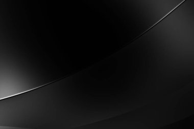 Siyah kıvrımlı yüzey. 3 boyutlu illüstrasyon. Soyut fütüristik geçmiş. Minimalist geometrik kapak tasarımı. Çarpık siyah çizgiler. Lüks dokuma duvar kağıdı. Zarif arkaplan.