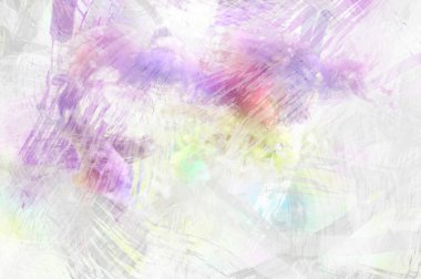 Soyut arkaplanda pürüzlü fırça darbeleri. Fırça boyası. Renkli boya darbeleri. Eşsiz duvar sanatı. Tuvaldeki modern sanat. Renkli çağdaş sanat eserleri.