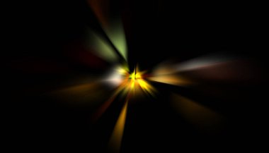 Parlayan yıldızın patlaması. Dinamik renkli arkaplan resmi. Parıldayan ışıklar duvar kağıdı. Tasarımınız için canlı şablon.