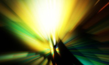 Siyah zemin üzerinde ışık parçacığı izleri. Parlayan parçacıkları ve çizgileri olan ışık patlaması yıldızı. Güzel hareketli soyut ışınlar duvar kağıdı. Renkli Patlama grafiği. Işık ışınlarının patlaması. 