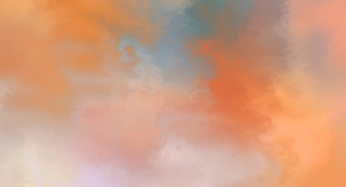 Modern fırça darbeleri. Poster, duvar sanatı, afiş, kart, kitap kapağı veya ambalaj için rahatlatıcı kompozisyonun yumuşak renkli çizimi. Pastel renklerle suluboya. 