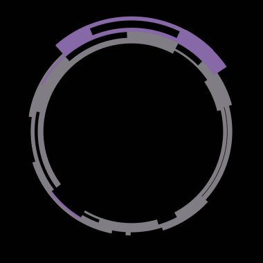 Fütürist dairesel gövde arayüzü elementi. Soyut çember geometrik arkaplan. Dijital teknolojinin grafiksel çizimi.