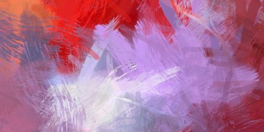 Soyut arkaplanda pürüzlü fırça darbeleri. Fırça boyası. Renkli boya darbeleri. Eşsiz duvar sanatı. Tuvaldeki modern sanat. Renkli çağdaş sanat eserleri.