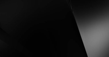 Lüks minimalist tasarım. Fütürist şablon. Karanlık elementleri olan birinci sınıf soyut duvar kâğıdı. Zarif bir zemin. Siyah üç boyutlu geometrik arkaplan. Poster, broşür, sunum için tasarım.