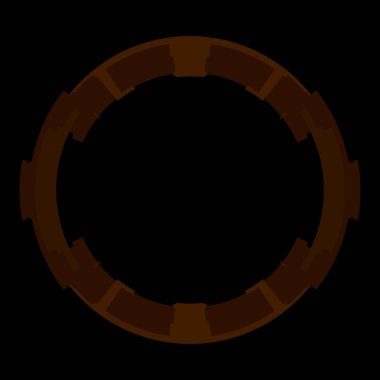 Fütürist dairesel gövde arayüzü elementi. Soyut çember geometrik arkaplan. Dijital teknolojinin grafiksel çizimi.