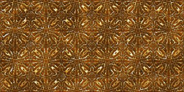 Renkli kumaş arka planında moda tarzında gümüş örgü süsü olan lüks, kusursuz bir şablon. Duvar kağıtları ve tekstil baskısı için tasarım. Lüks, ışıl ışıl metalimsi fantezi dokusu.