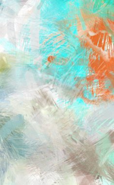 Soyut arkaplanda pürüzlü fırça darbeleri. Fırça boyası. Renkli boya darbeleri. Eşsiz duvar sanatı. Tuvaldeki modern sanat. Renkli çağdaş sanat eserleri.