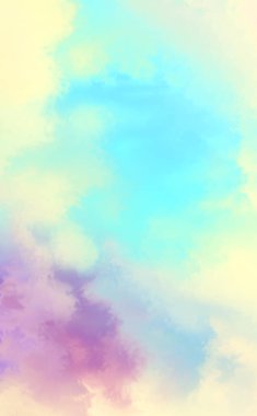 Modern fırça darbeleri. Poster, duvar sanatı, afiş, kart, kitap kapağı veya ambalaj için rahatlatıcı kompozisyonun yumuşak renkli çizimi. Pastel renklerle suluboya. 