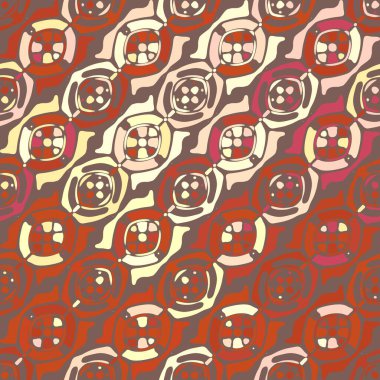 Yaratıcı karalama sanatı farklı şekil ve dokulara sahip kusursuz desen. Kolaj. Sanatsal arka plan. Soyut duvar kağıdı. Dekoratif hippi fayansları.