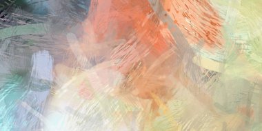 Soyut arkaplanda pürüzlü fırça darbeleri. Fırça boyası. Renkli boya darbeleri. Eşsiz duvar sanatı. Tuvaldeki modern sanat. Renkli çağdaş sanat eserleri.