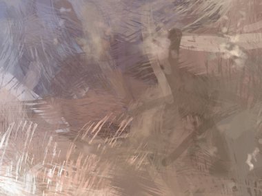 Soyut arkaplanda pürüzlü fırça darbeleri. Fırça boyası. Renkli boya darbeleri. Eşsiz duvar sanatı. Tuvaldeki modern sanat. Renkli çağdaş sanat eserleri.