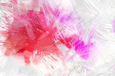 Soyut arkaplanda pürüzlü fırça darbeleri. Fırça boyası. Renkli boya darbeleri. Eşsiz duvar sanatı. Tuvaldeki modern sanat. Renkli çağdaş sanat eserleri.