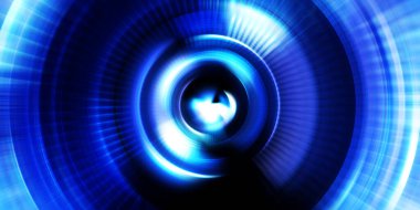 Parlayan neon ışıkları. Parlak sunum tasarım şablonu. Fotoğraf makinesi konsepti. Soyut arkaplan. Dönen ışık ışınları. Hareketli kavramsal duvar kağıdı. Grafik dijital illüstrasyon. 