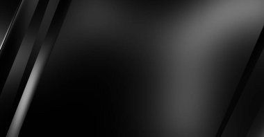 Geometrik katmanlı 3 boyutlu siyah arkaplan. Soyut koyu fütüristik duvar kağıdı. Zarif, parlak çizgili arka plan. Poster, broşür, sunum ve web sitesi için geometrik şablon tasarımı.