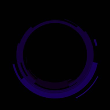 Fütürist dairesel gövde arayüzü elementi. Soyut çember geometrik arkaplan. Dijital teknolojinin grafiksel çizimi.