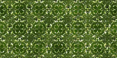 Renkli kumaş arka planında moda tarzında gümüş örgü süsü olan lüks, kusursuz bir şablon. Duvar kağıtları ve tekstil baskısı için tasarım. Lüks, ışıl ışıl metalimsi fantezi dokusu.