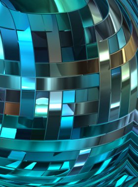 Metalik panel dokusunun 3 boyutlu çizimi. Renkli, parlak, soyut duvar kağıdı. Geometrik teknolojik parlak yansıtıcı arka plan. Yaratıcı parlak kavramsal arkaplan.