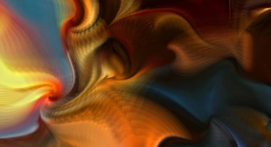 Hareketli girdapların soyut çizimi. Titreşimli renkli kıvrımların dönen akışı. Kıvrımlı ve kıvrımlı arka plan ve çizgiler. Garip duvar kâğıdı tasarımı. Dalgalanma arkaplanı.