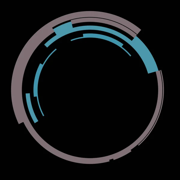 Futurisztikus Kör Alakú Hud Interfész Elem Absztrakt Kör Geometriai Háttér — Stock Fotó