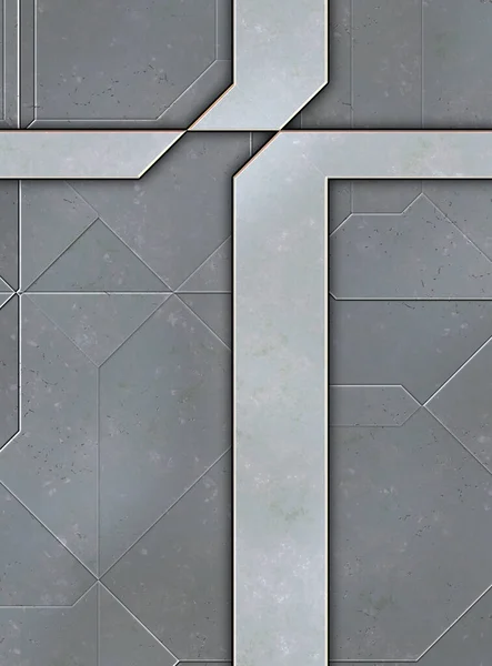 Rétegelt Panelek Futurisztikus Absztrakt Tapéta Geometrikus Technológiai Fényvisszaverő Hátter Fém — Stock Fotó