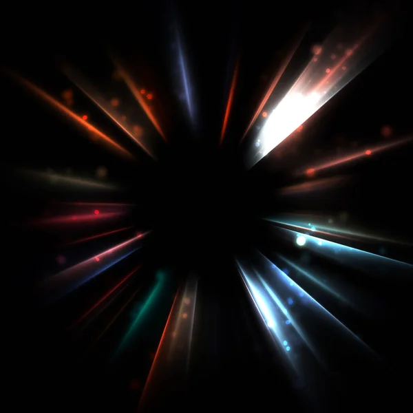 Αρκετά Φόντο Της Διέλευσης Ακτίνες Του Φωτός Και Λαμπερό Σωματίδια — Φωτογραφία Αρχείου
