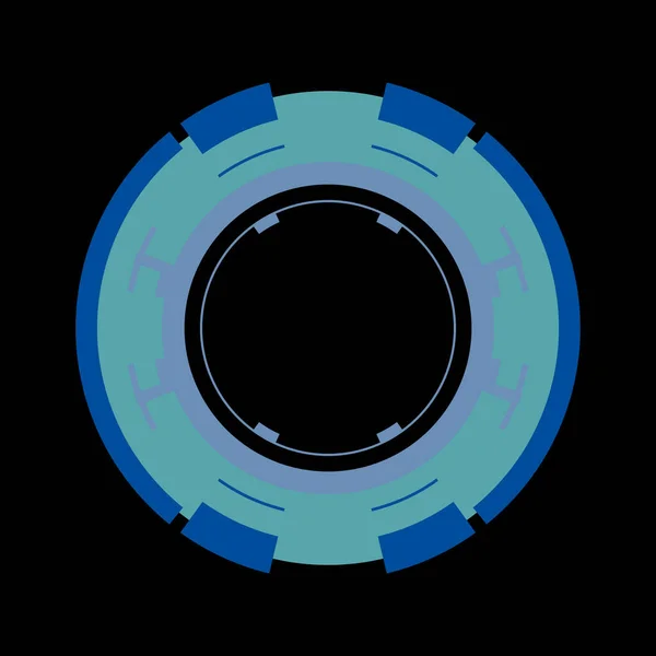 Futurisztikus Kör Alakú Hud Interfész Elem Absztrakt Kör Geometriai Háttér — Stock Fotó