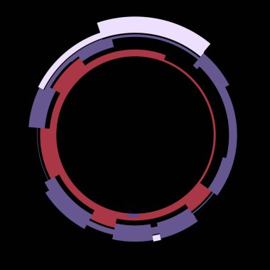 Fütürist dairesel gövde arayüzü elementi. Soyut çember geometrik arkaplan. Dijital teknolojinin grafiksel çizimi.