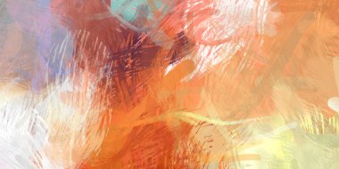 Soyut arkaplanda pürüzlü fırça darbeleri. Fırça boyası. Renkli boya darbeleri. Eşsiz duvar sanatı. Tuvaldeki modern sanat. Renkli çağdaş sanat eserleri.