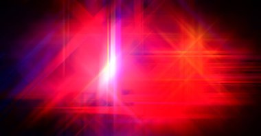 Parlak prizma arayüzü elementi. Soyut alevli geometrik arkaplan. Dijital teknolojinin grafiksel çizimi.