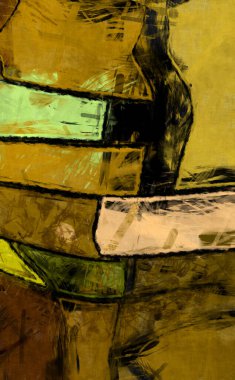 Tuval üzerinde etkileyici fırçalanmış resim. Kaotik resim. Taranmış Boyalı Soyut Arkaplan. Fırça darbesi ile boyanmış. Kaos duvarı sanatı. Sanatsal canlılık ve renkli duvar kağıdı.