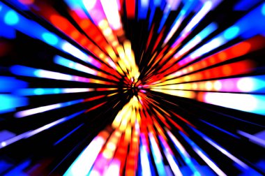 Siyah arkaplanda dönen ışık gösterisi. Lüks çizgiler. Parlak kıvrımlı duvar kağıdı. Uzay tüneli. Dönen ışık çemberi ya da maytap izi. Parlak konsept çizimi.