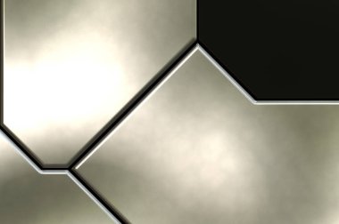 Üç boyutlu metalik doku. Uzay gemisi desenli yüzey. Aydınlık ve karanlık paneller. Fütürist soyut duvar kağıdı. Geometrik teknolojik yansıtıcı arkaplan.