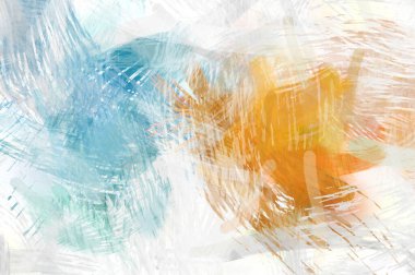 Soyut arkaplanda pürüzlü fırça darbeleri. Fırça boyası. Renkli boya darbeleri. Eşsiz duvar sanatı. Tuvaldeki modern sanat. Renkli çağdaş sanat eserleri.