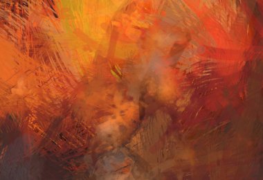 Soyut arkaplanda pürüzlü fırça darbeleri. Fırça boyası. Renkli boya darbeleri. Eşsiz duvar sanatı. Tuvaldeki modern sanat. Renkli çağdaş sanat eserleri.