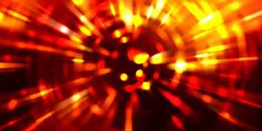 Parlayan ışıkları hareket ettirmenin havalı arka planı. Tasarımınız için canlı renkli bir portal şablonu. Işık ışınları ve hareket halindeki ışıldayan parçacıklar bir solucan deliği şekli oluşturuyor..