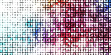 Parlayan ışıklar siyah arka planda parti izleri. Sahne veya stadyum ışıklarının dijital illüstrasyonu. Parlak desenli duvar kağıdı. Sahne ışıkları ile renkli ışıkların ihtişamlı arkaplanı.