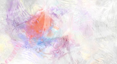 Soyut arkaplanda pürüzlü fırça darbeleri. Fırça boyası. Renkli boya darbeleri. Eşsiz duvar sanatı. Tuvaldeki modern sanat. Renkli çağdaş sanat eserleri.