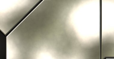 Üç boyutlu metalik doku. Uzay gemisi desenli yüzey. Aydınlık ve karanlık paneller. Fütürist soyut duvar kağıdı. Geometrik teknolojik yansıtıcı arkaplan.