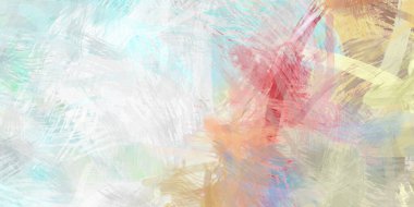 Soyut arkaplanda pürüzlü fırça darbeleri. Fırça boyası. Renkli boya darbeleri. Eşsiz duvar sanatı. Tuvaldeki modern sanat. Renkli çağdaş sanat eserleri.