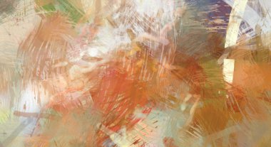 Soyut arkaplanda pürüzlü fırça darbeleri. Fırça boyası. Renkli boya darbeleri. Eşsiz duvar sanatı. Tuvaldeki modern sanat. Renkli çağdaş sanat eserleri.