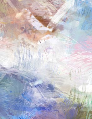 Soyut arkaplanda pürüzlü fırça darbeleri. Fırça boyası. Renkli boya darbeleri. Eşsiz duvar sanatı. Tuvaldeki modern sanat. Renkli çağdaş sanat eserleri.