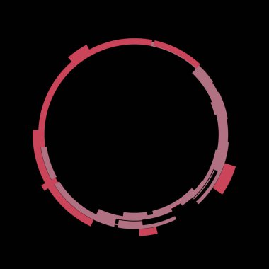 Fütürist dairesel gövde arayüzü elementi. Soyut çember geometrik arkaplan. Dijital teknolojinin grafiksel çizimi.